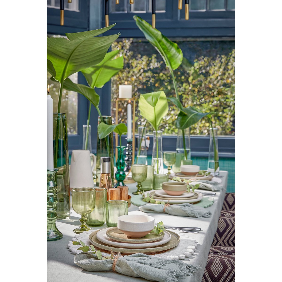 Merlot Drinking Glass - 400 ml - Glass - Light Green