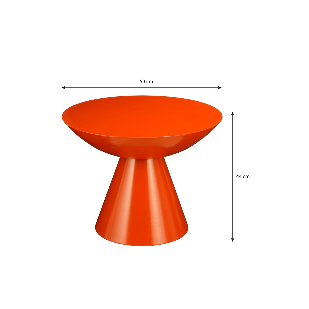 Celise Bijzettafel - H44 x Ø59 cm - Oranje