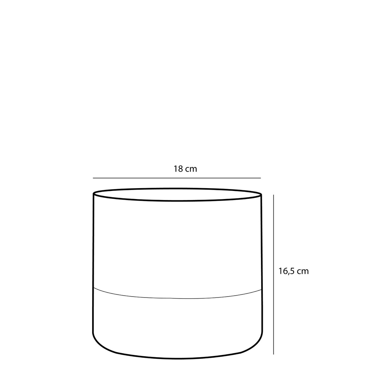Lago Flowerpot - H17 x Ø18 cm - White