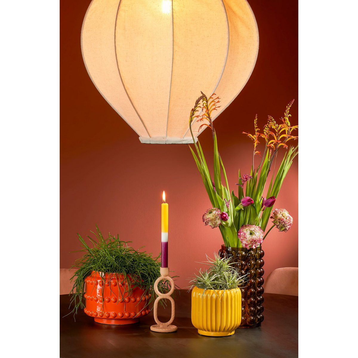 Boaz Bloempot - H19 x Ø22 cm - Oranje