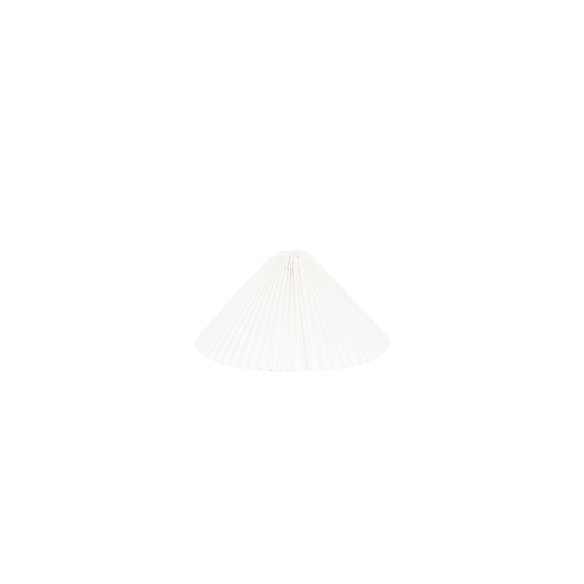 Lampenkap - Geplooid - Polyester - Wit - 6x29,5x18cm