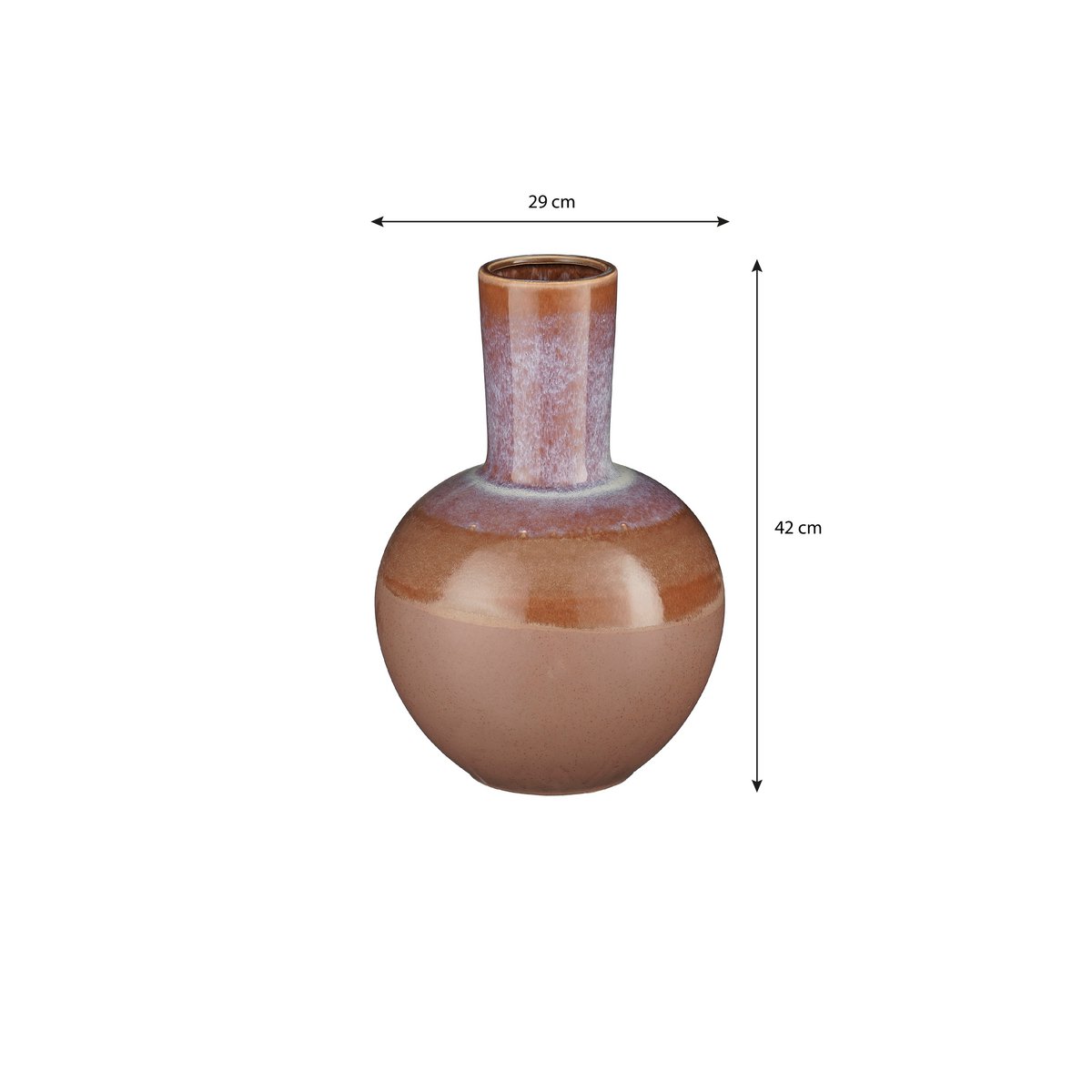 Holm Vase - H42 x Ø29 cm - Ceramic - Terra