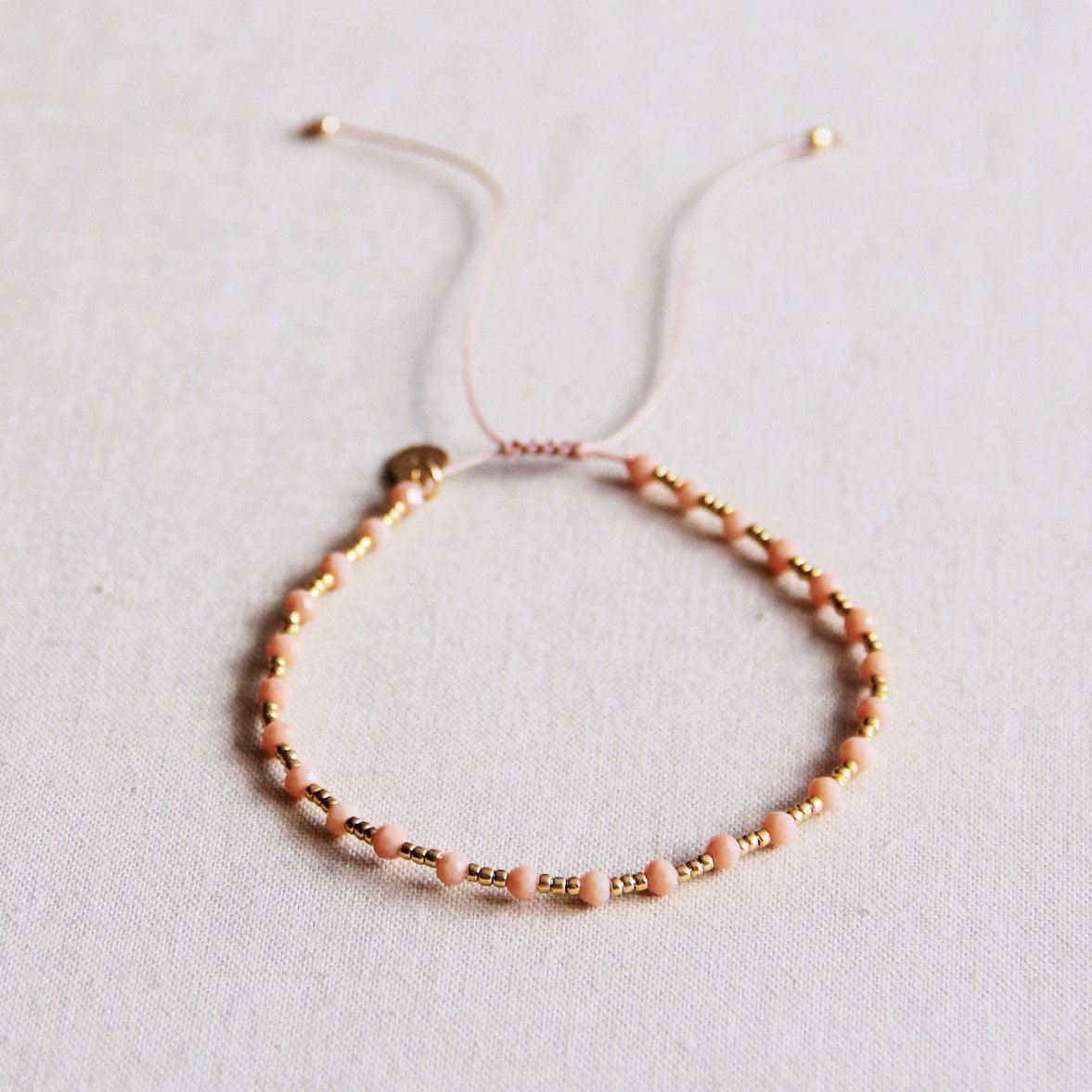 Armband met miyuki – peach