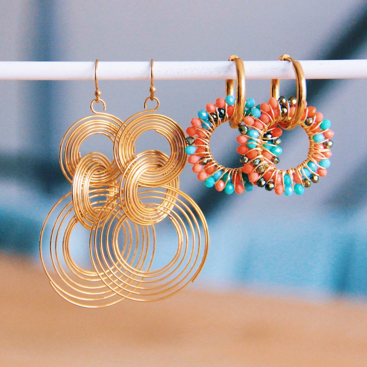 Twisted Ring Earring