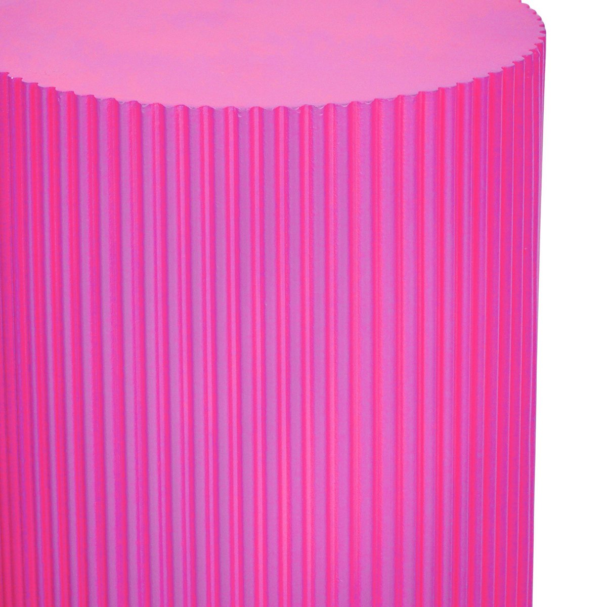 Side table / pillar - cylinder - MDF - neon pink - 30x54cm