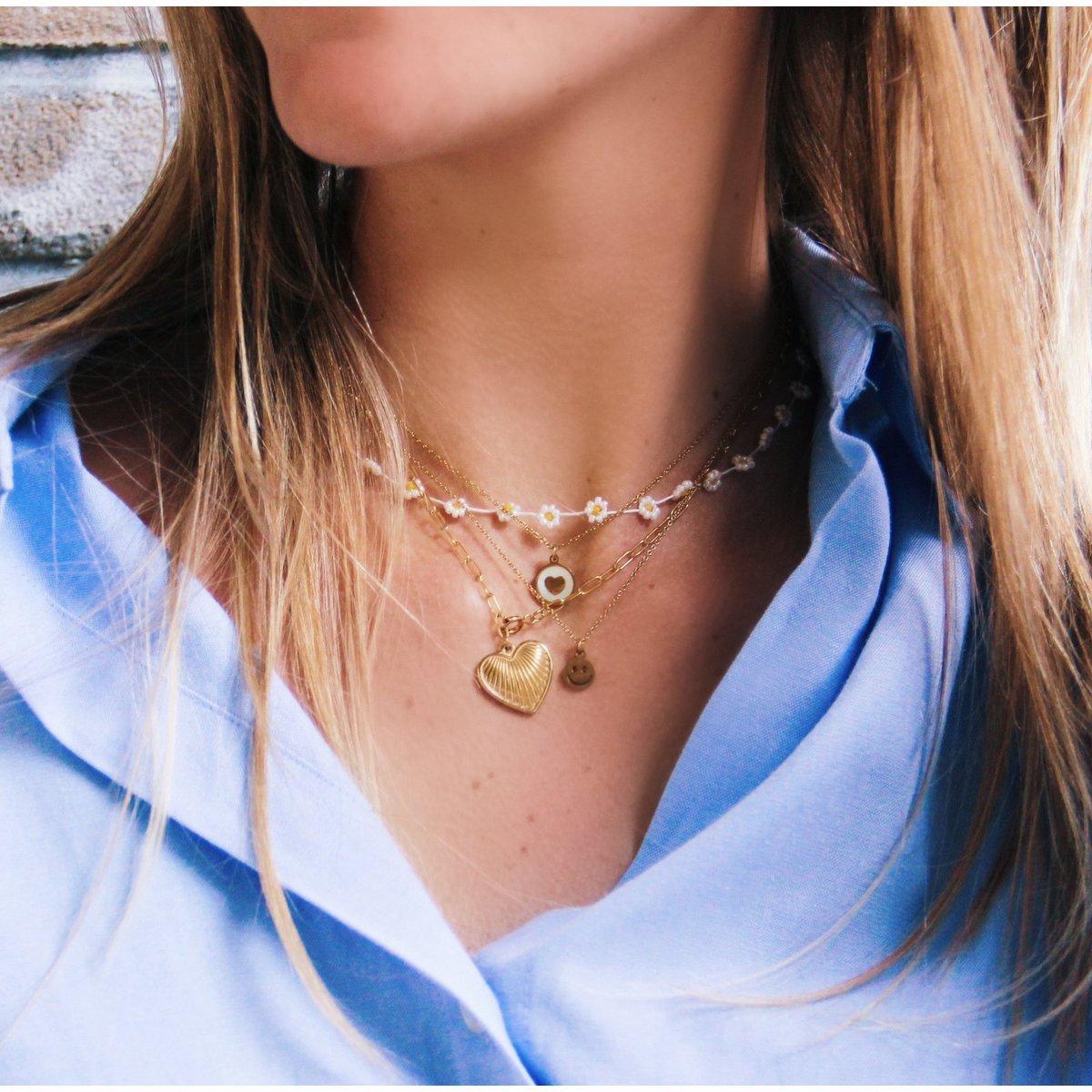 Fijne ketting met smiley