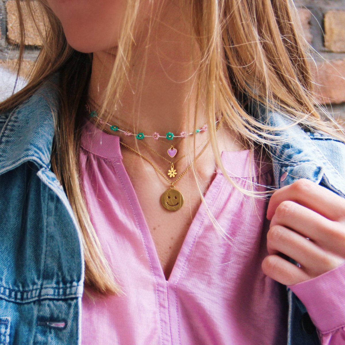 Ketting met bloem