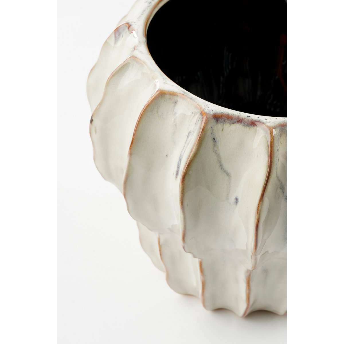Altea Bloempot Binnen - H20 x Ø25 cm - Keramiek - Off White