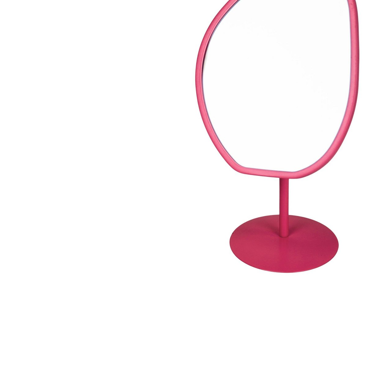 Make Up spiegel Round - Pink - 16,5x12x31,5 cm