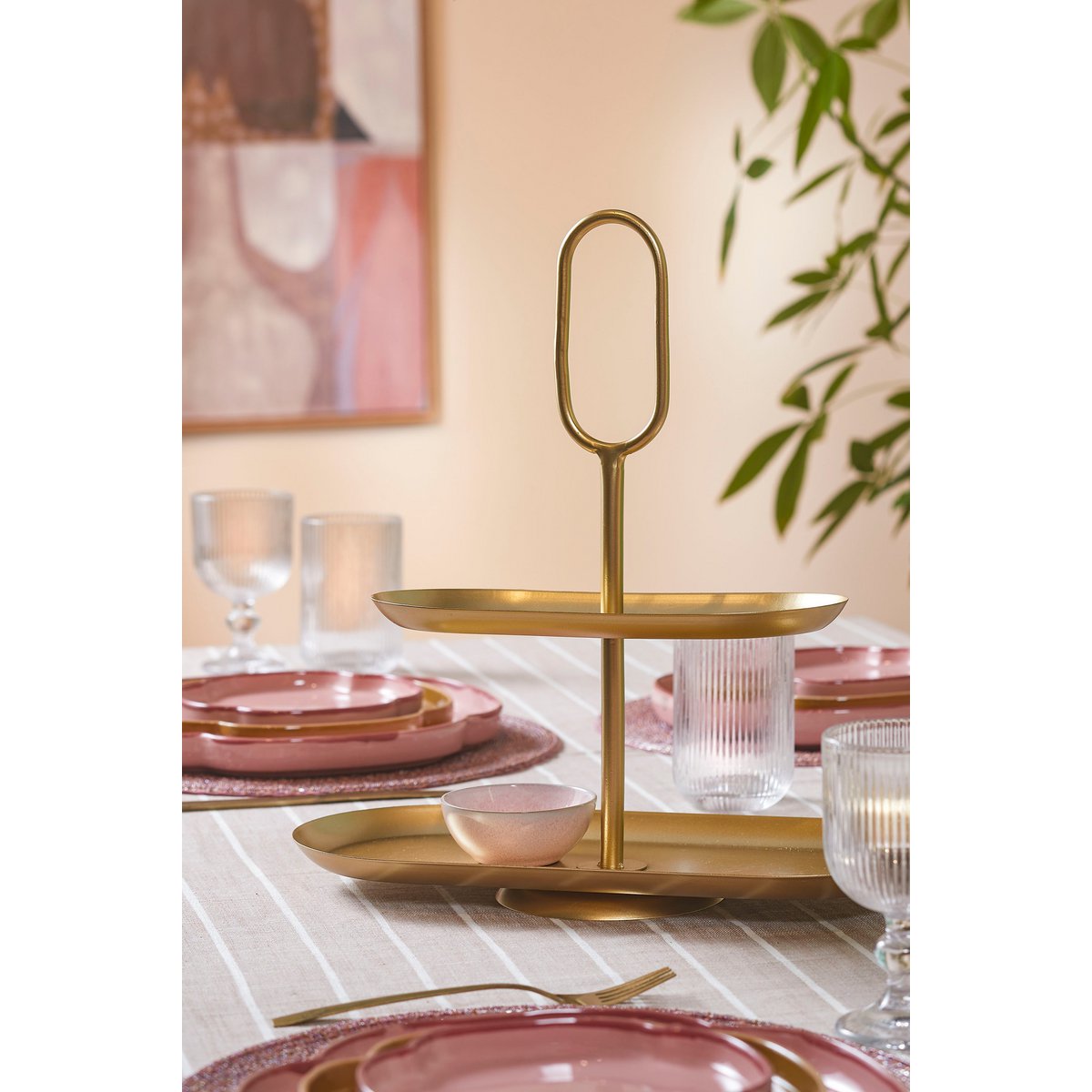 Rama Etagere 2 Laags - Goud