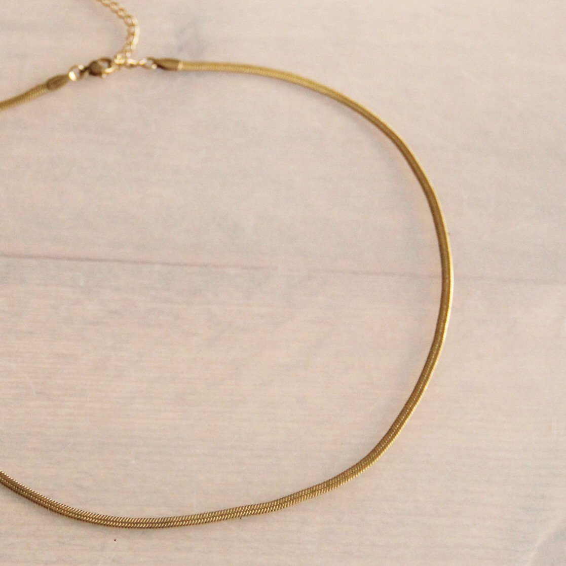 Snake ketting 3mm - goud