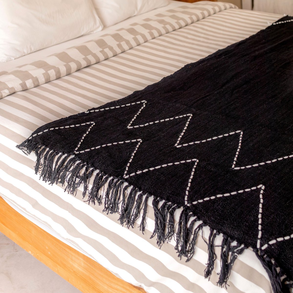 Boho sprei - katoenen plaid 140x200 cm LINGGAH