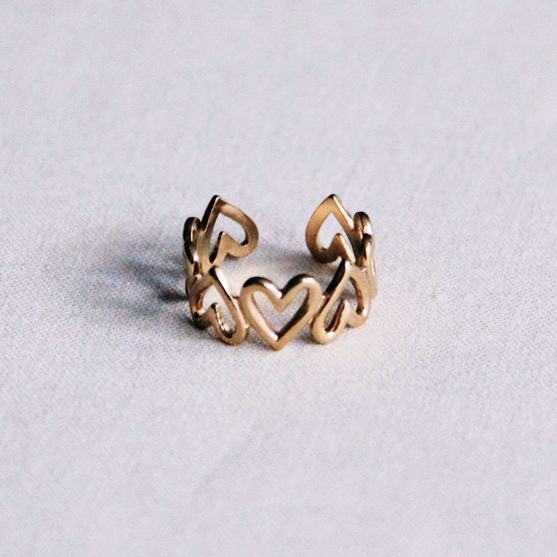 Verstelbare ring met hart