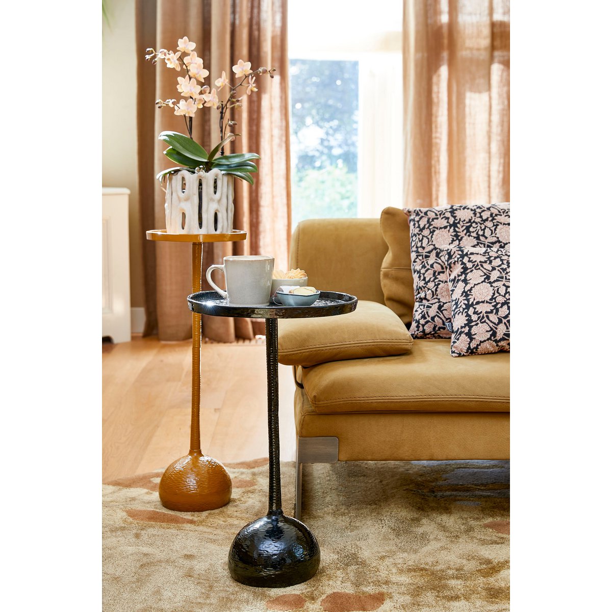 Colin Side table - H58 x Ø34 cm - Black