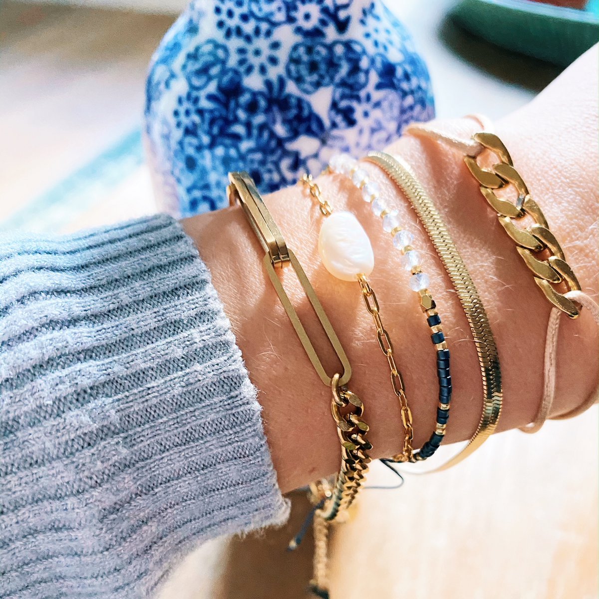 Armband snake - goud