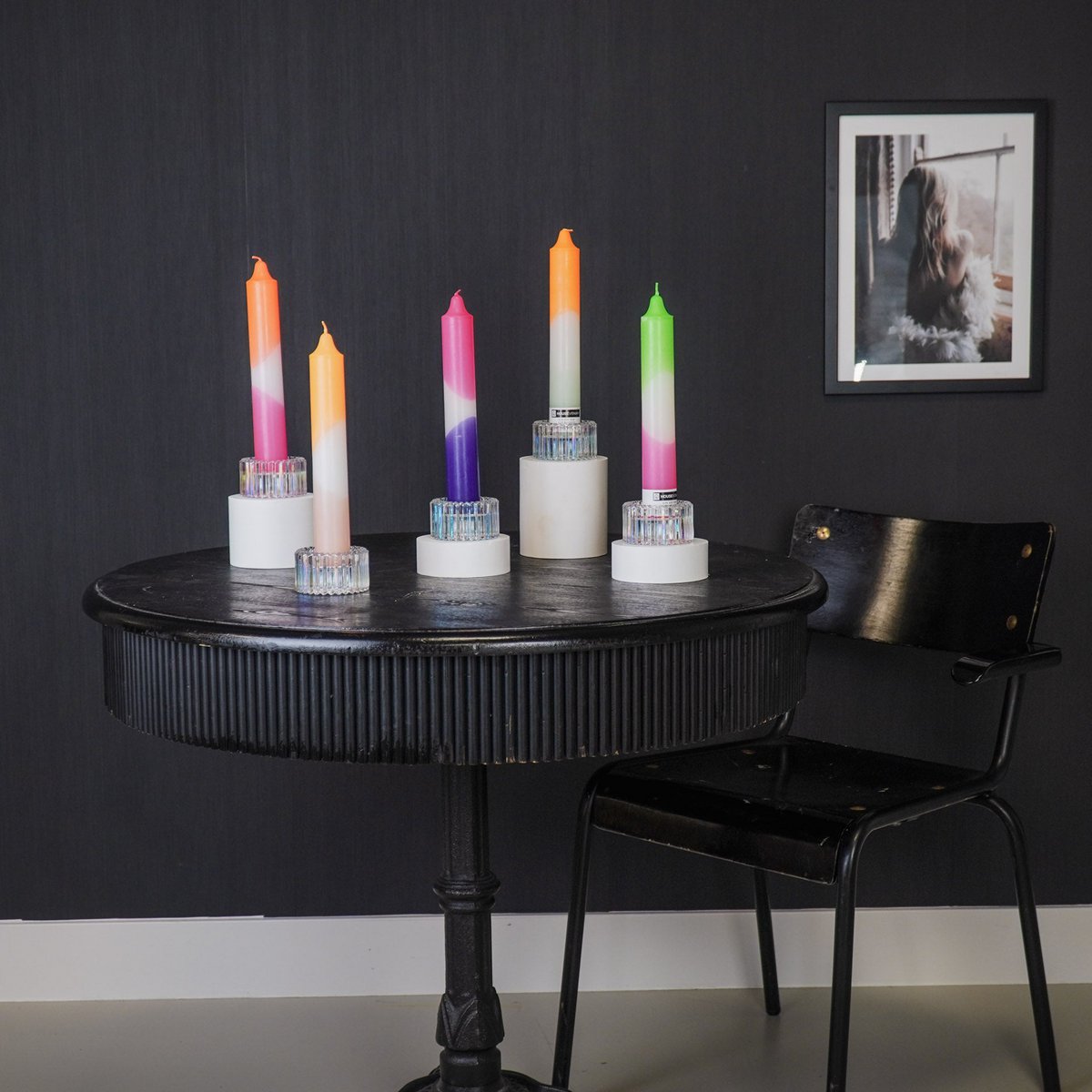 Tapers - Dipdye - Extra Big - XXL- roze/wit/paars