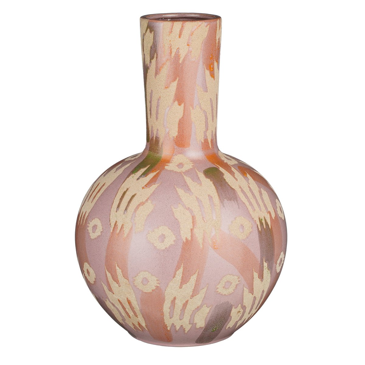Javi vaas - H52 x Ø34 cm - Keramiek - Roze, Beige
