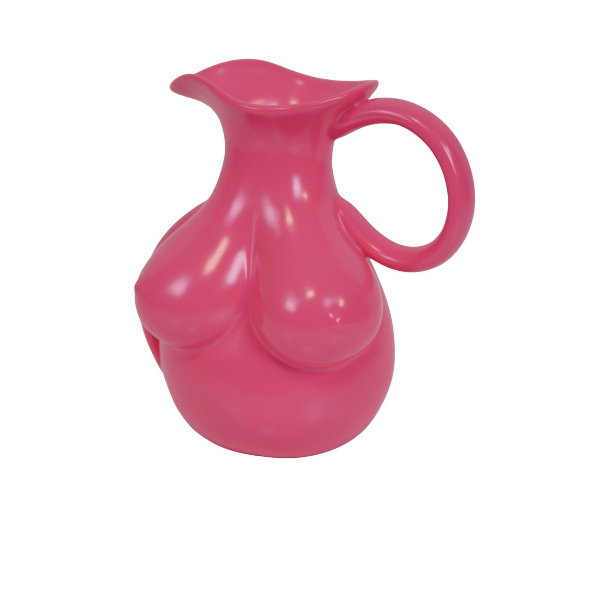 Vaas - Borsten Kan - Keramiek - Neon Roze - - 6,5x11x18cm