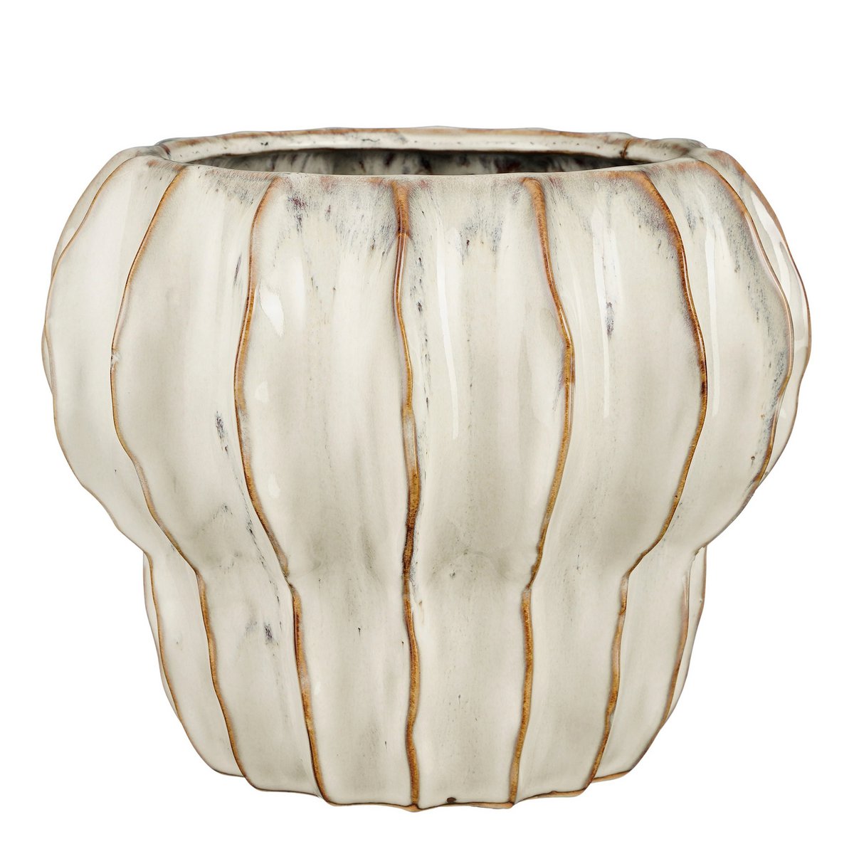 Altea Bloempot Binnen - H20 x Ø25 cm - Keramiek - Off White
