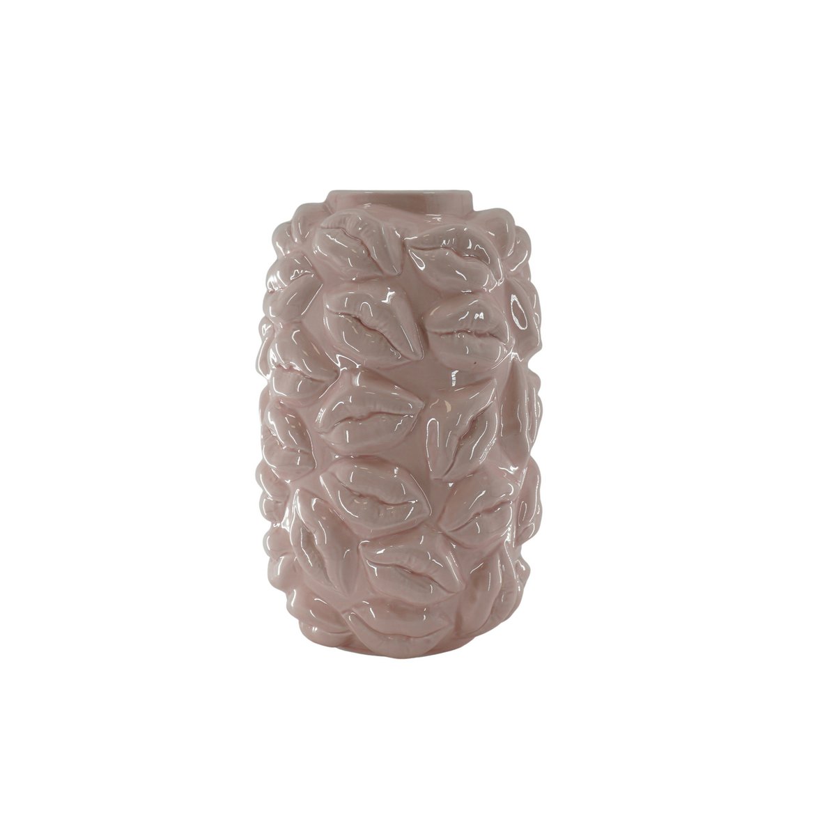 Vase - Kisses - Ceramic - Light pink - 17x17x27cm