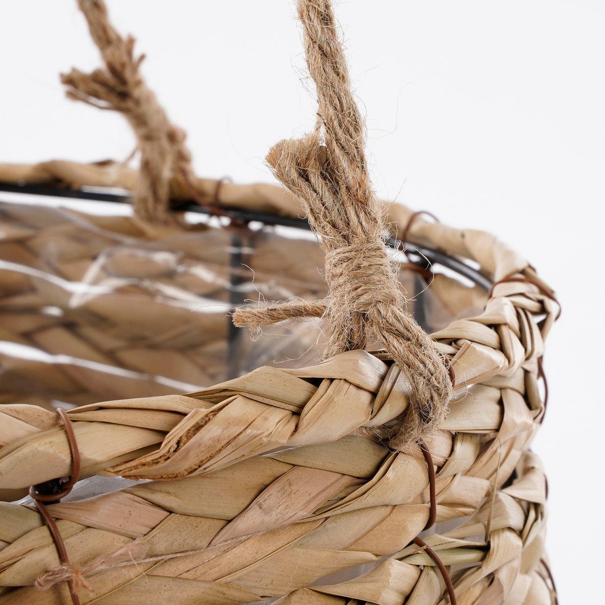 Avalon Hanging Pot - Set of 3 - H90 x Ø 30 cm - Seagrass - Light Brown