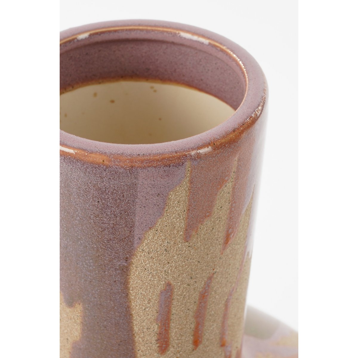Javi vaas - H52 x Ø34 cm - Keramiek - Roze, Beige
