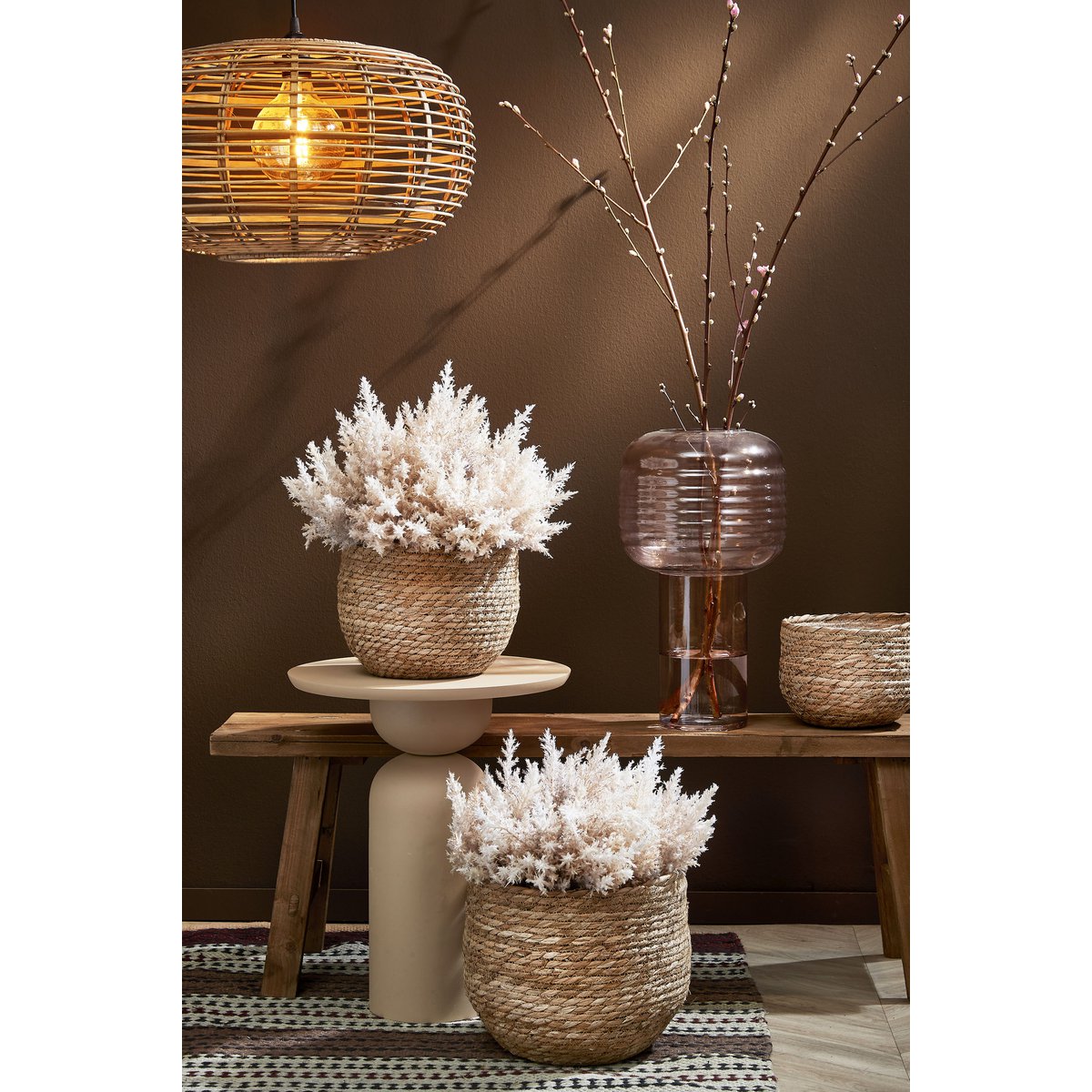 Bold Houten Bankje - L108 x B20 x H37 cm - Gerecycled Hout - Bruin