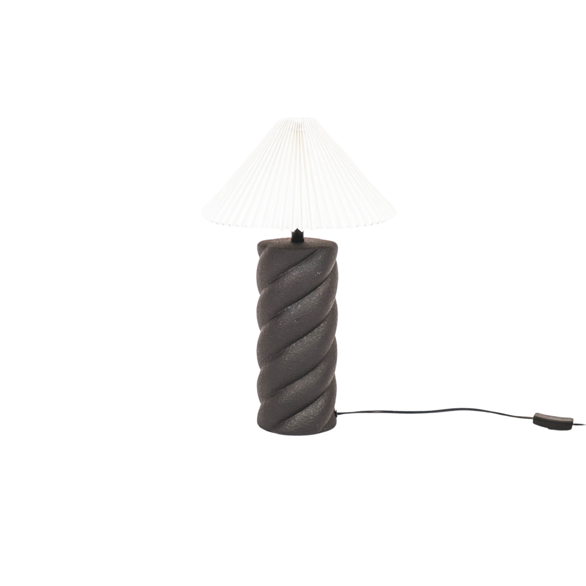 Lampenkap - Geplooid - Polyester - Wit - 6x29,5x18cm