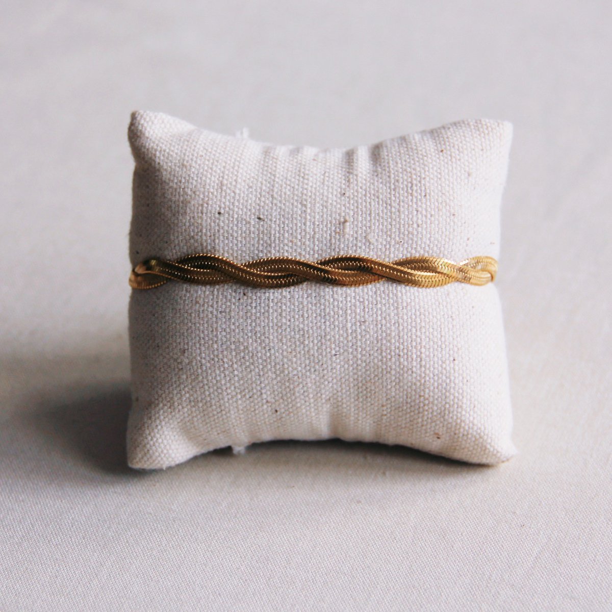 Bracelet braided snake - gold