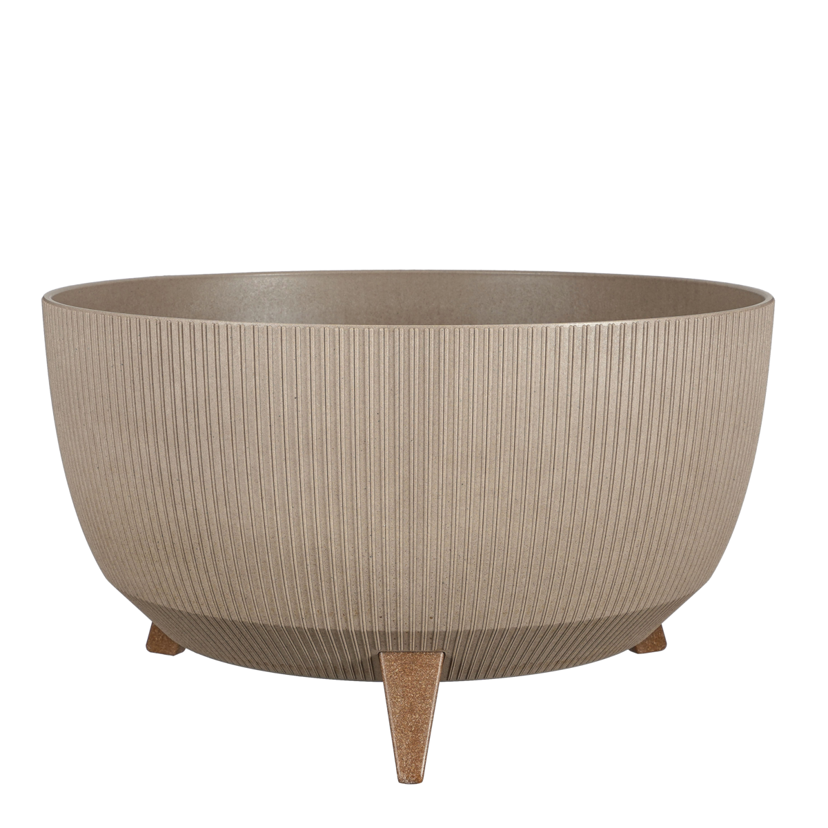 Doppio Flower Pot on Legs - H22 x Ø47 cm - Polypropylene - FSC Mix - Taupe