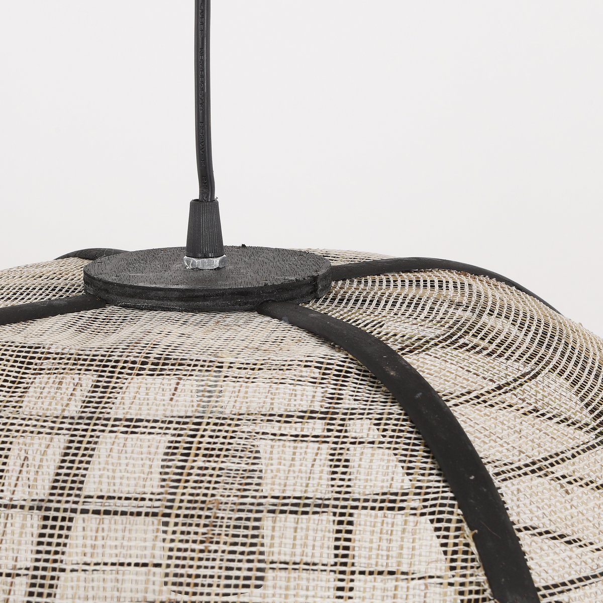 Pella Hanging Lamp - H44 x Ø45 cm - Linen - Off White