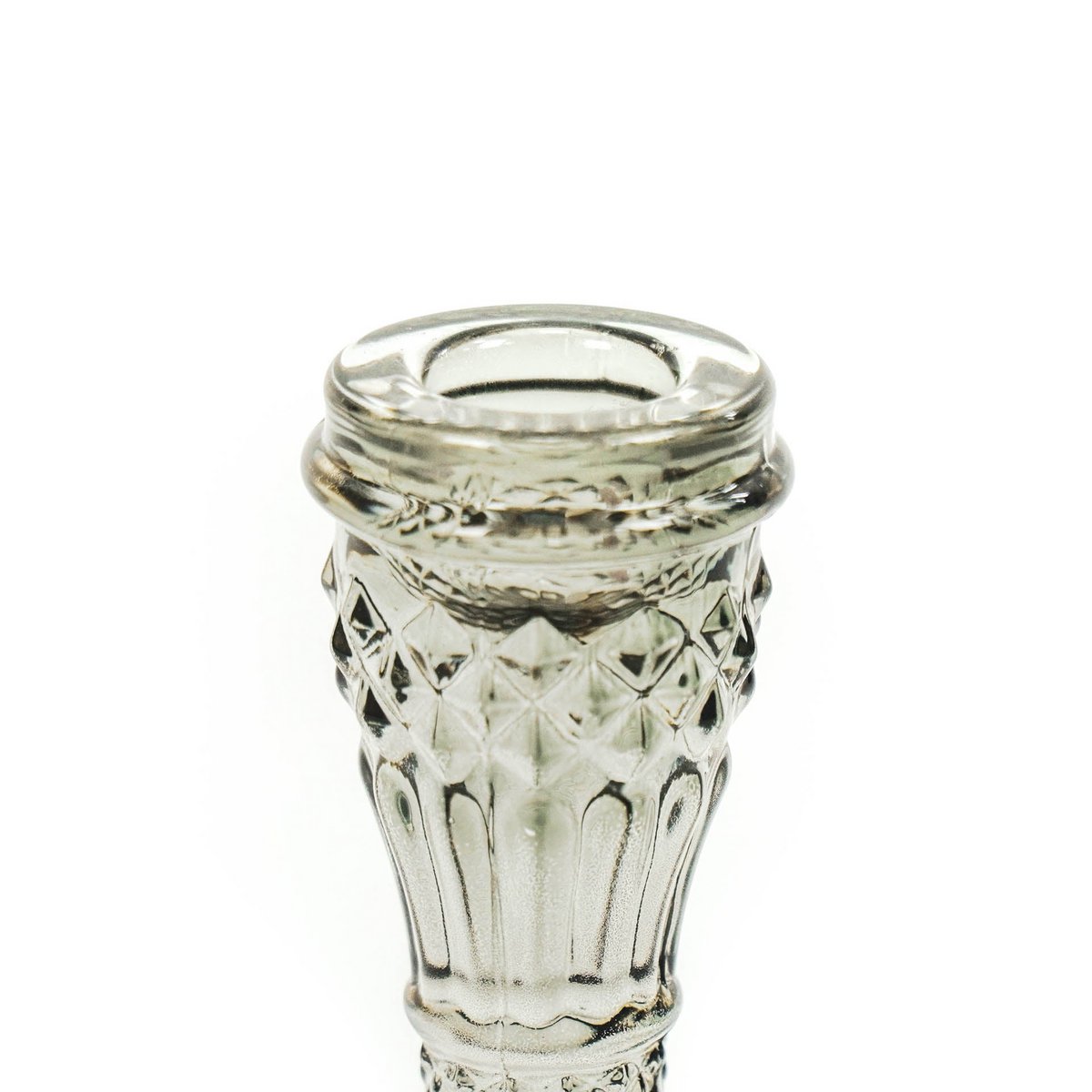 Candle holder - Glass - Smokey - 10x21cm