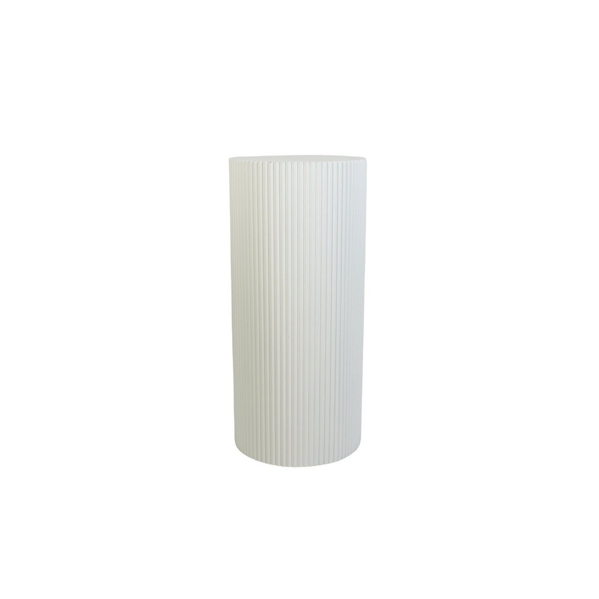 Bijzettafel / pilaarcilinder - MDF - wit - 30x65cm