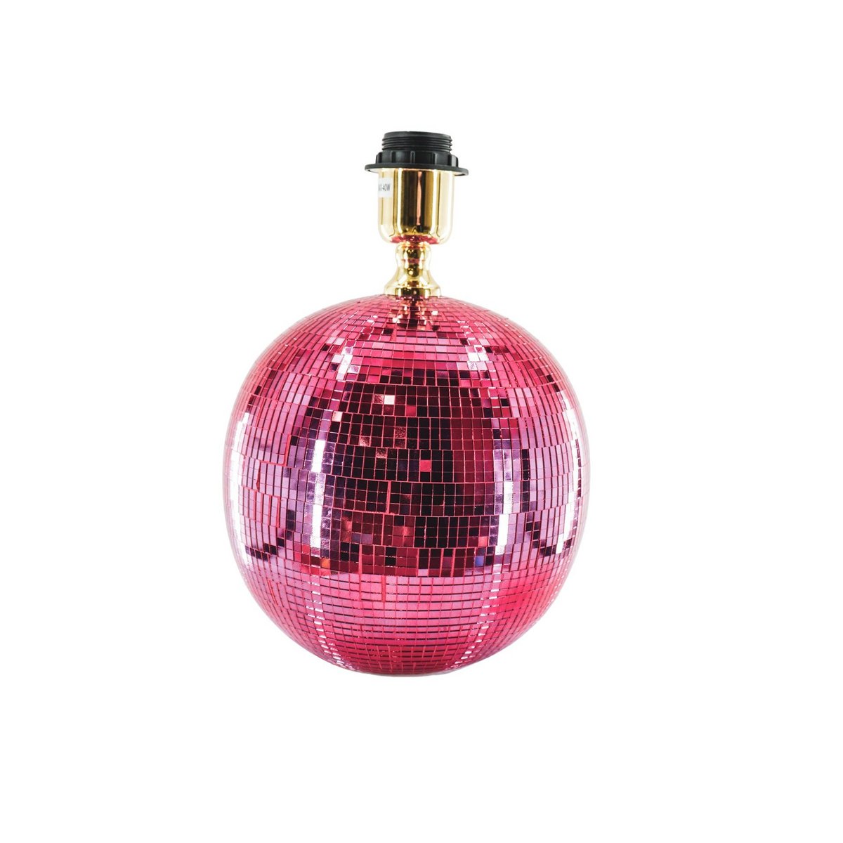 Lamp - Disco Ball - Glass - pink - 20x20x20cm