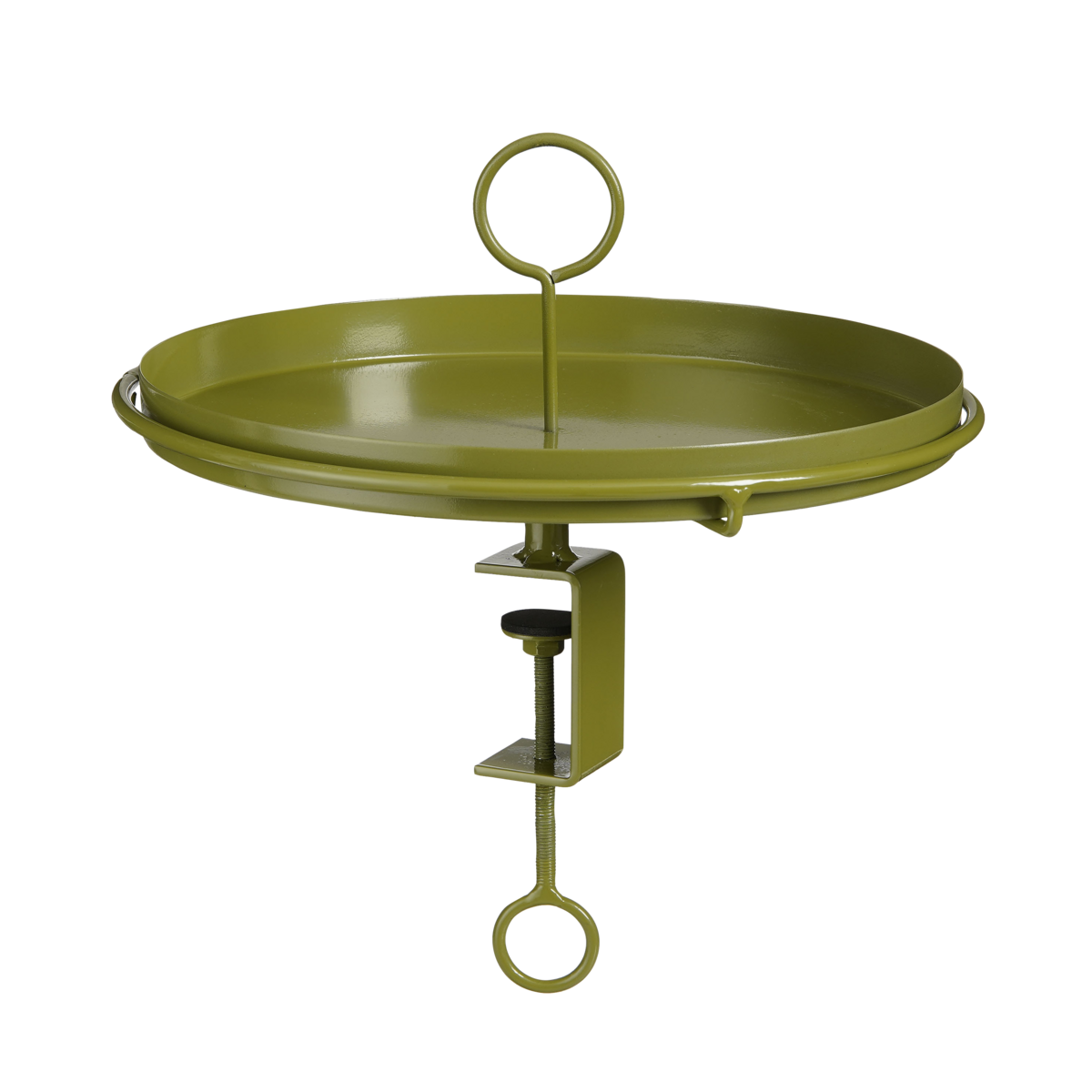 Aston Dienblad met Klem - H30 x Ø31 cm - Metaal - Donkergroen
