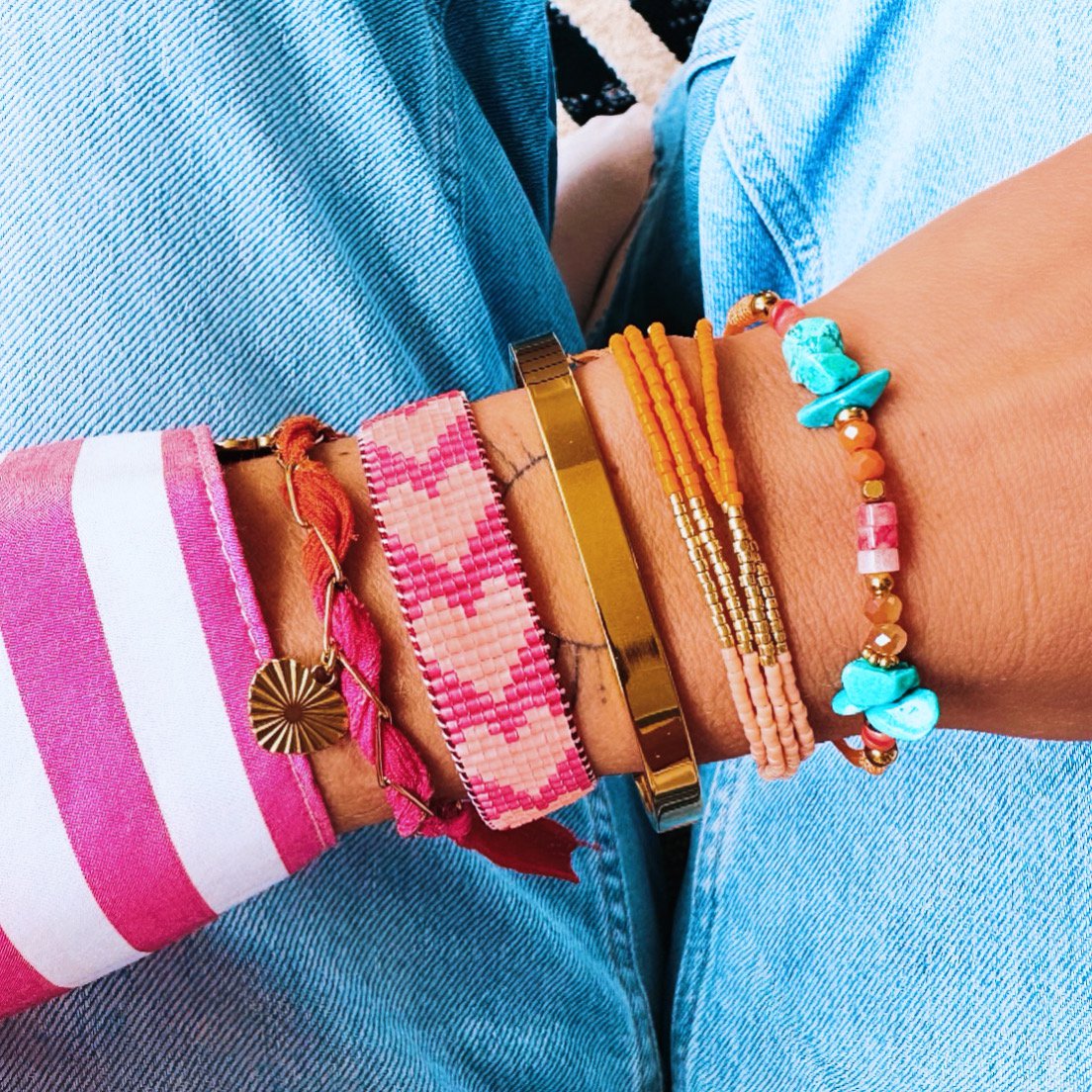 Bangle rechthoekige - goud