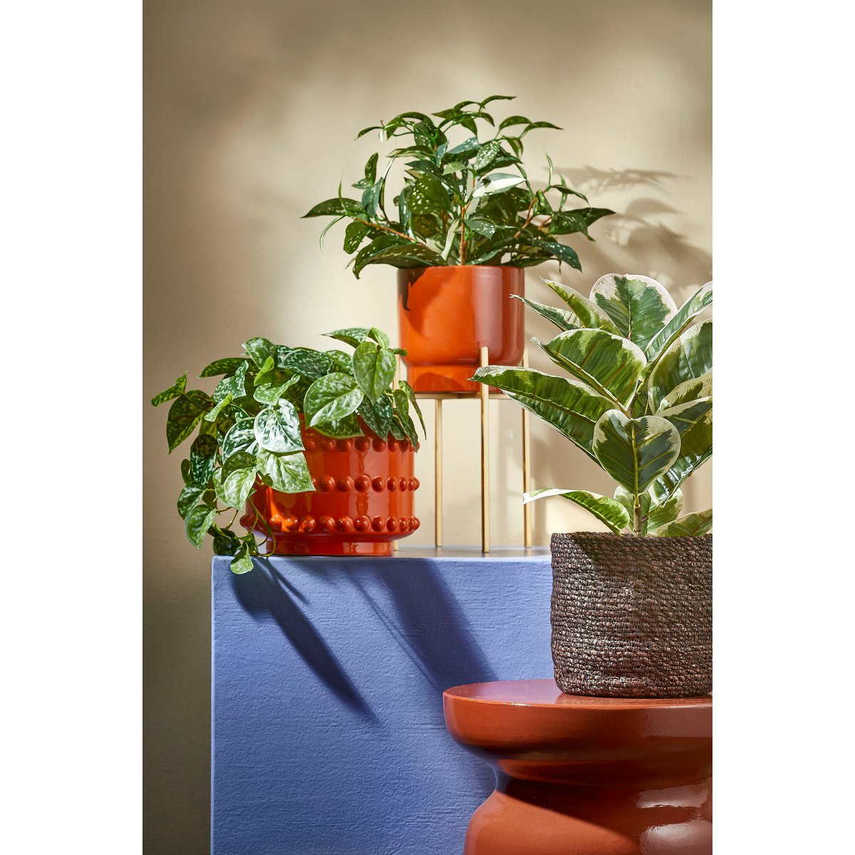 Boaz Bloempot - H19 x Ø22 cm - Oranje