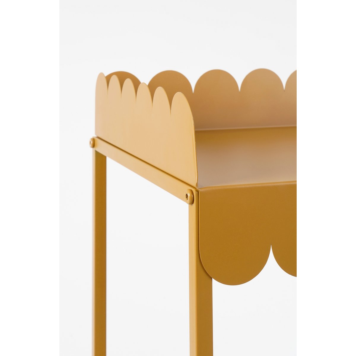 Steffano plant table on wheels - L69 x W36 x H89 cm - Metal - Light brown