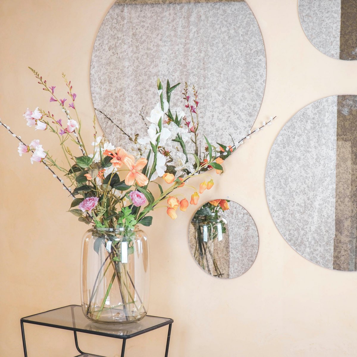 Mirror - Round - Smoked glass - 30x1x30m