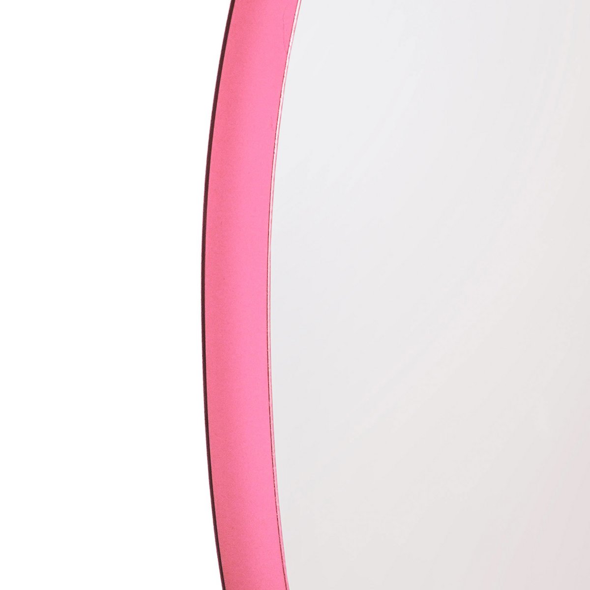 Wandspiegel rond - metaal - roze - Ø40cm