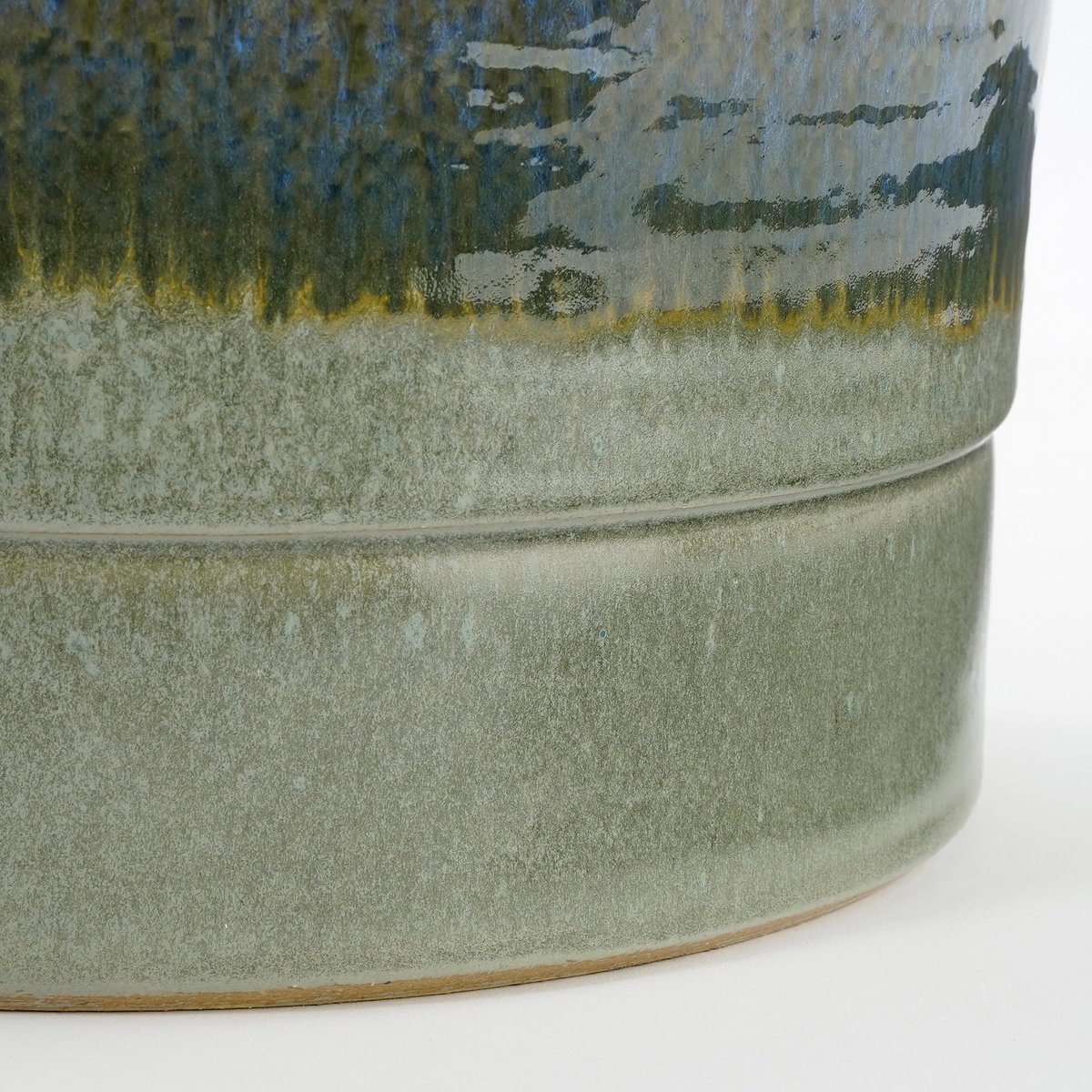 Olof Flowerpot - H20 x Ø22 cm - Terracotta - Dark blue