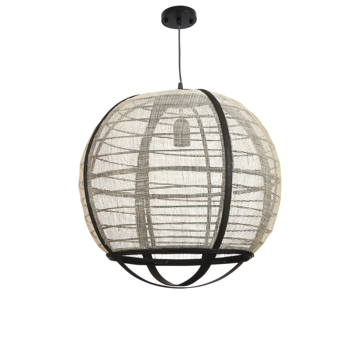 Pella Hanging Lamp - H44 x Ø45 cm - Linen - Off White