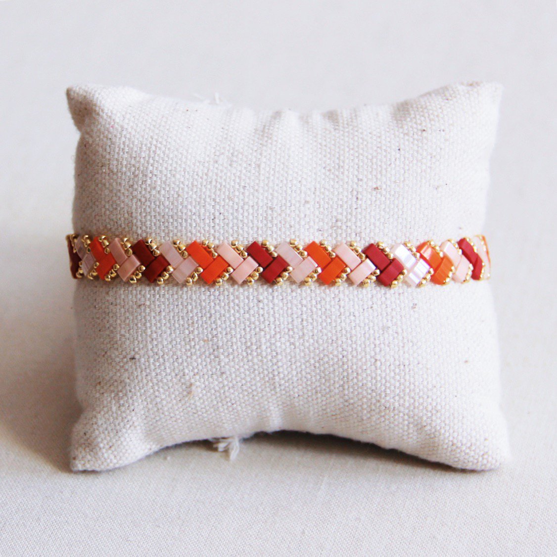Bracelet braided Tila beads