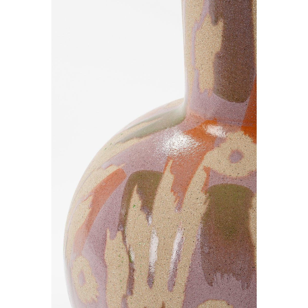 Javi vaas - H52 x Ø34 cm - Keramiek - Roze, Beige