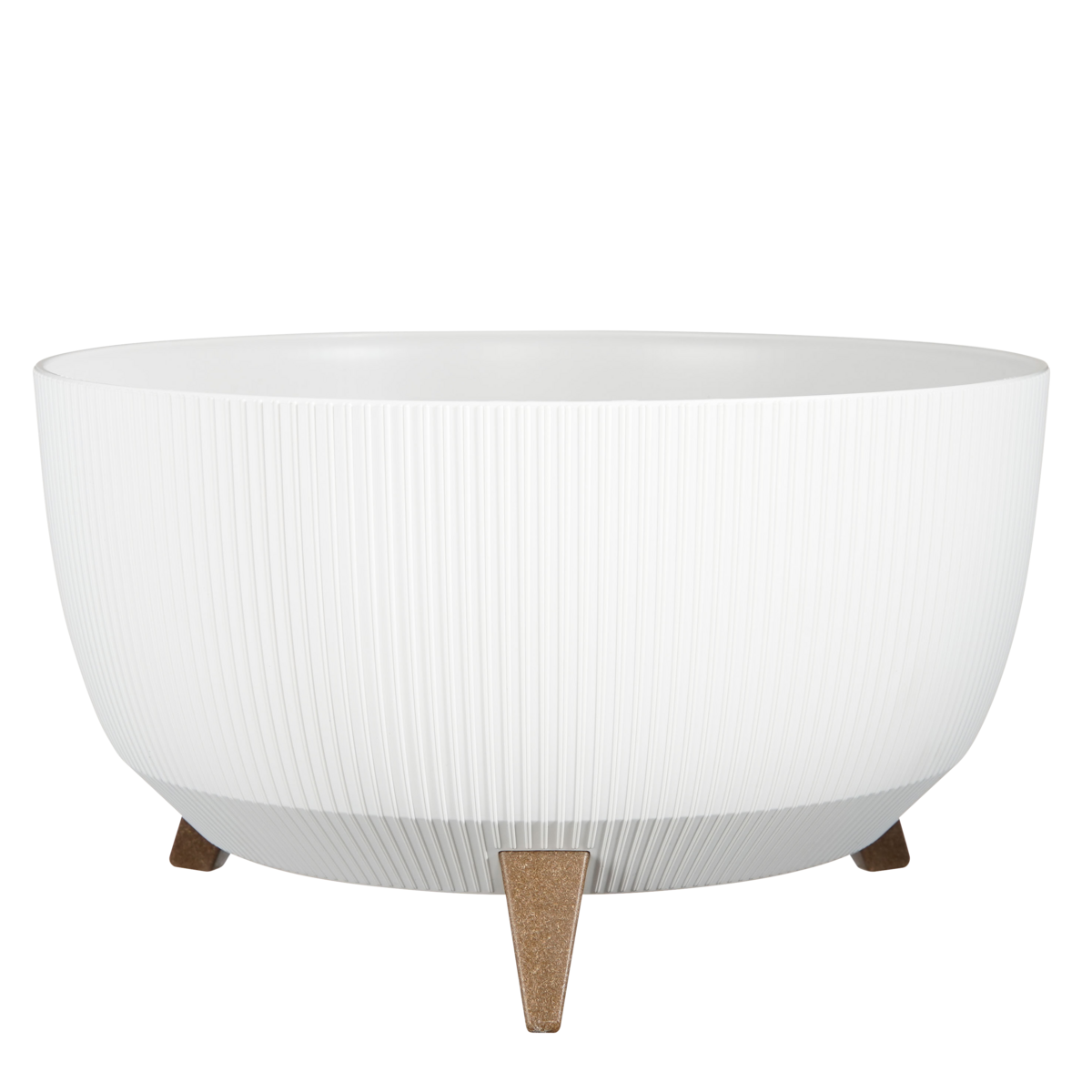 Doppio Flower Pot on Legs - H22 x Ø47 cm - Recycled Plastic - FSC Mix - White