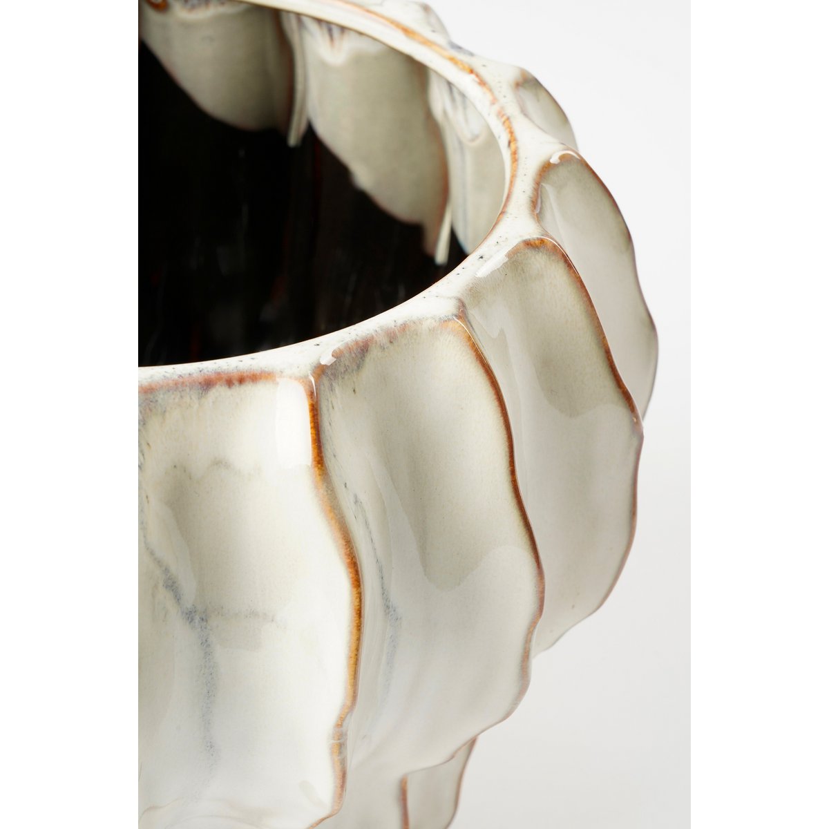 Altea Bloempot Binnen - H20 x Ø25 cm - Keramiek - Off White