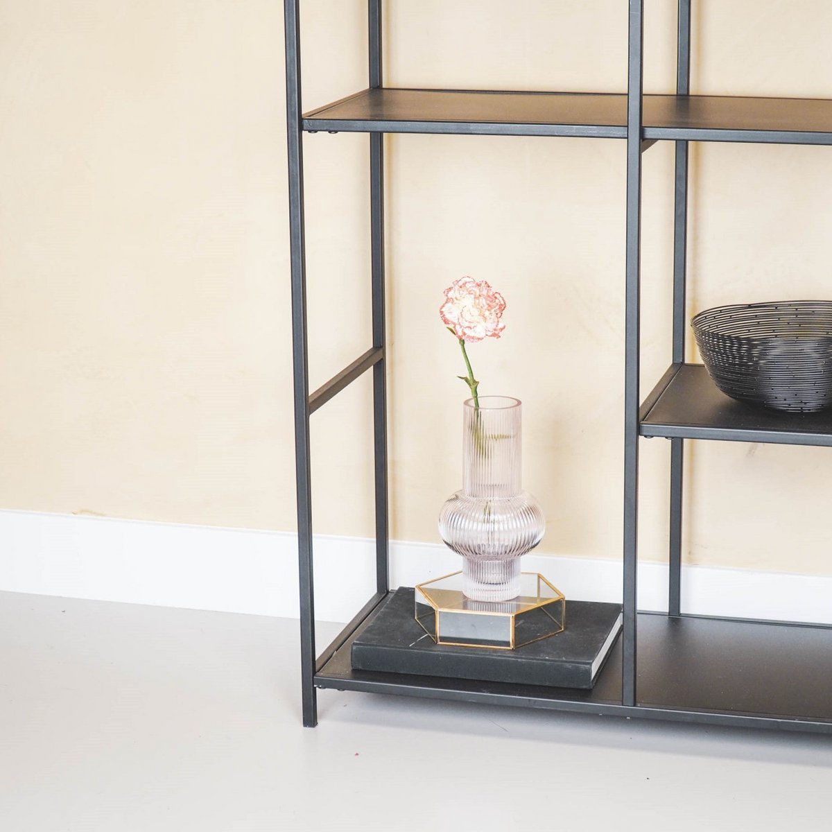 Vase - Art Deco - Ribble - Glass - Pink - 13.5x25cm