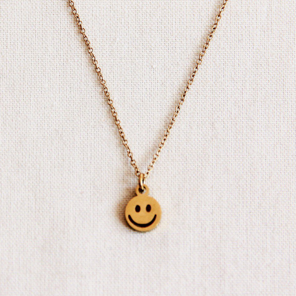 Fijne ketting met smiley