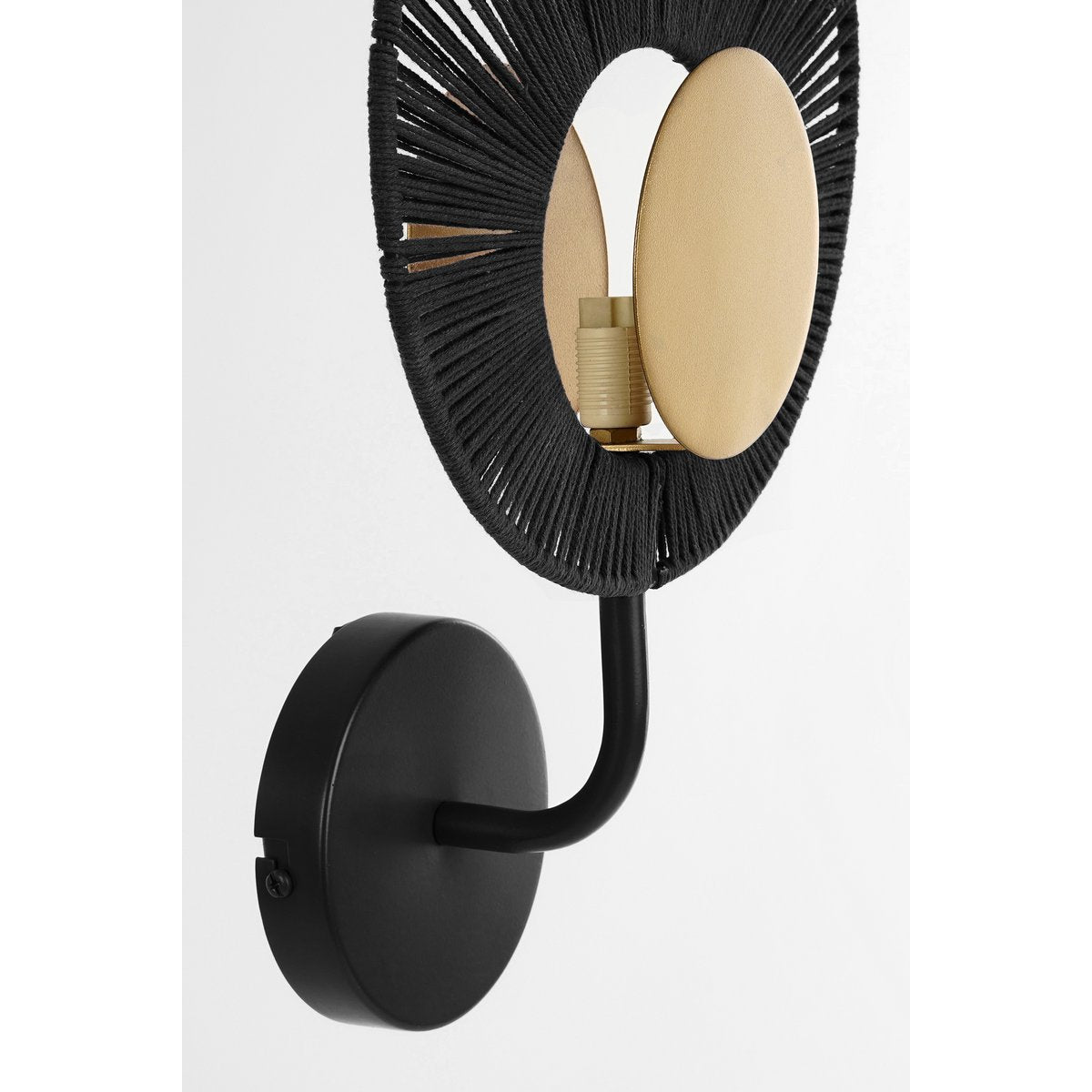 Helge Wall Lamp - L26 x W12 x H39 cm - Metal - Black, Gold