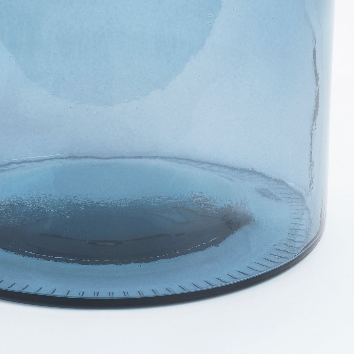 Guan Bottle Vase - H26 x Ø21 cm - Recycled Glass - Blue